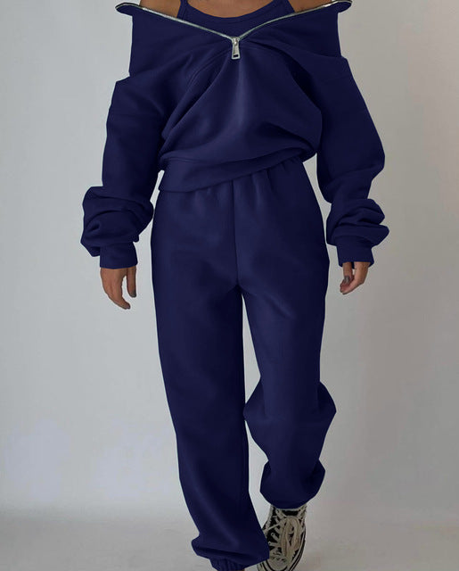 qoaso Long Sleeve Sweatshirt And Pants For Spring Autumn