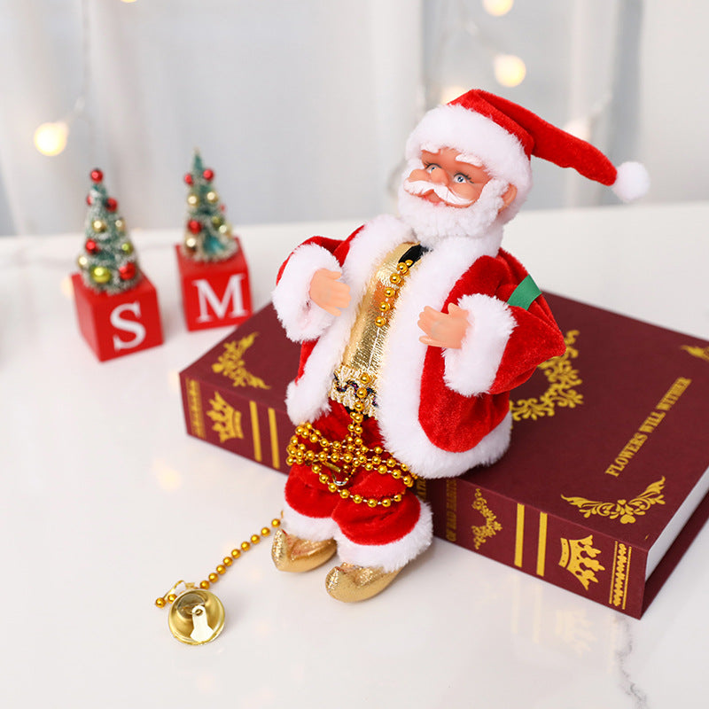 Qoaso klimmende kerstman aan touw