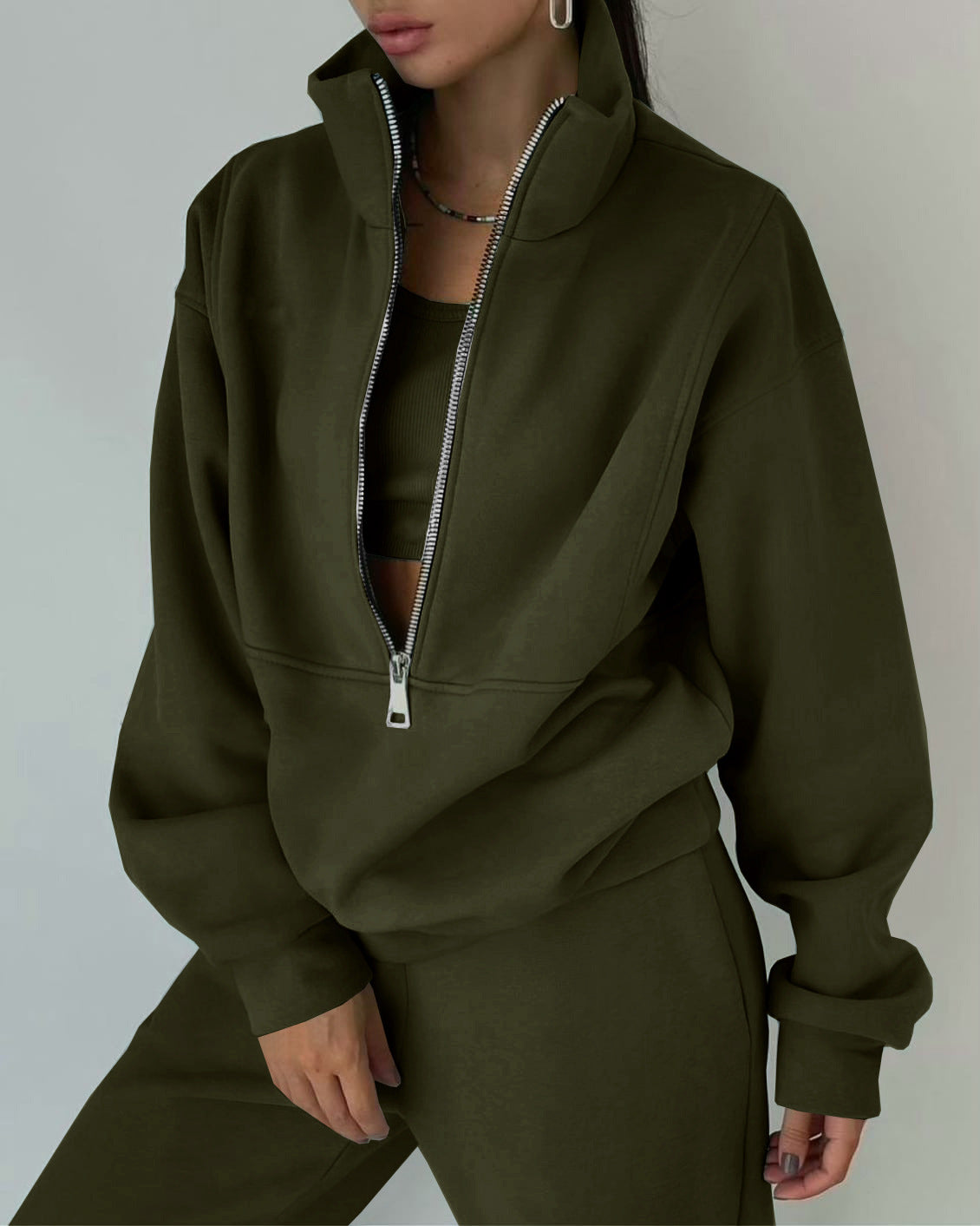 qoaso Long Sleeve Sweatshirt And Pants For Spring Autumn
