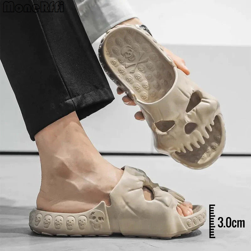 Qoaso Skull Head Slippers: Style and Comfort for Men
